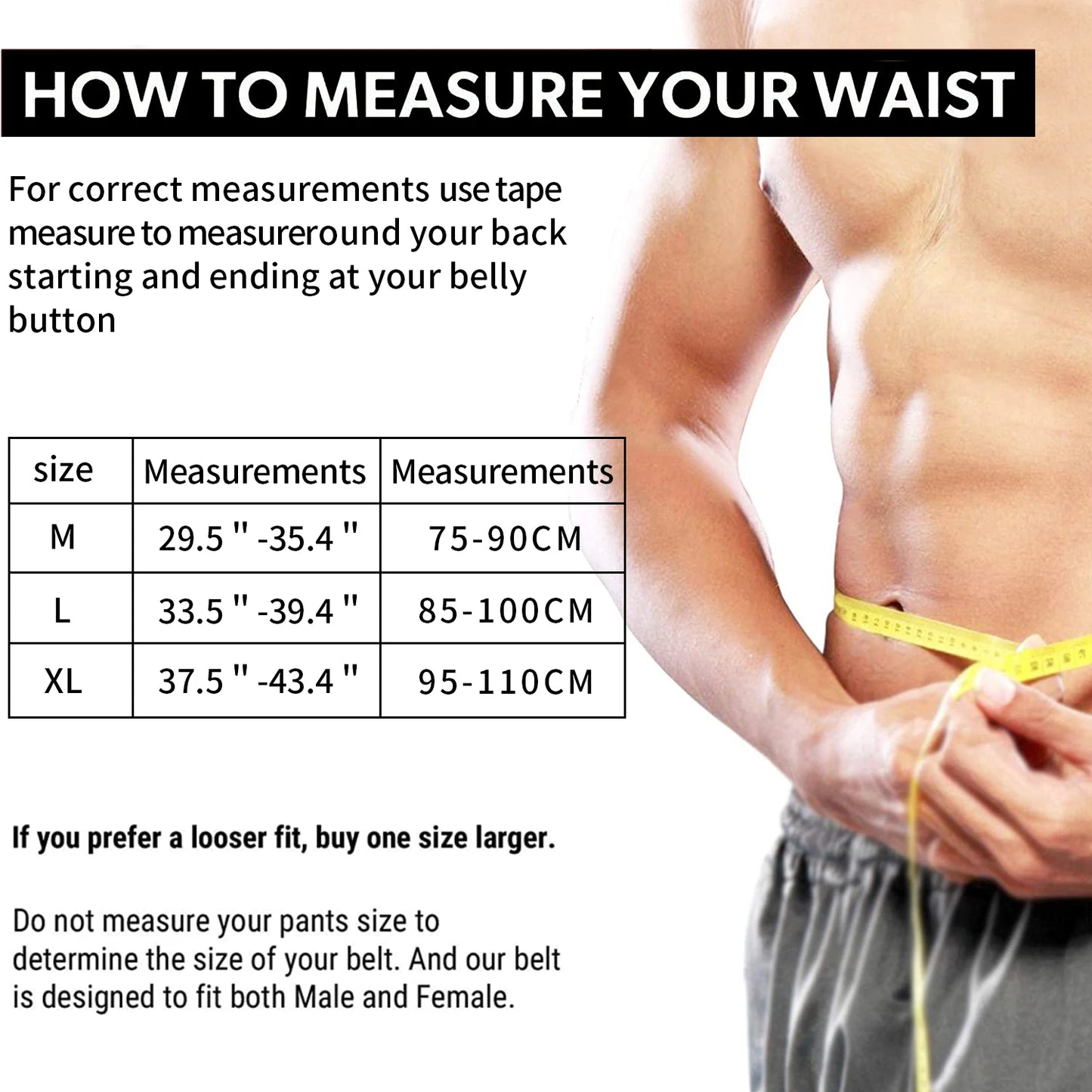 Weight Lifting Belt 10.5cm Wide for Men and Women Back Support Powerlifting Squats Cross Training Gym Workout - 10.5CM