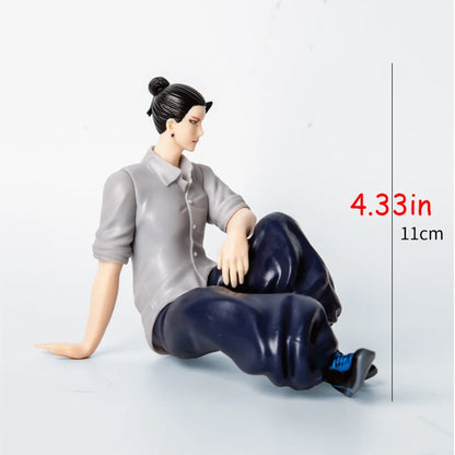 11cm Jujutsu Kaisen Anime Figure Sitting Gojou Satoru Action Figure Handsome Geto Suguru Figurine PVC Collection Model Doll Toys