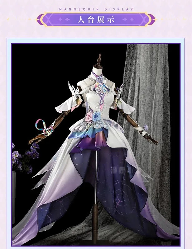 Honkai Star Rail Cyrene Cosplay Costume Wig Dress Headwear New Skin Outfit Elysia Amphoreus Carnival Halloween for Women Girls