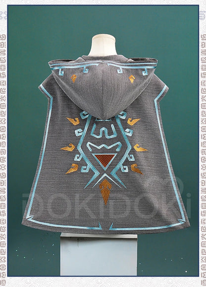 IN STOCK Linkk Cloak Cosplay Game Cosplay Costume【S-3XL】DokiDoki-R Cloak Linkk Cosplay Plus Size Grey Cape Halloween Cloak