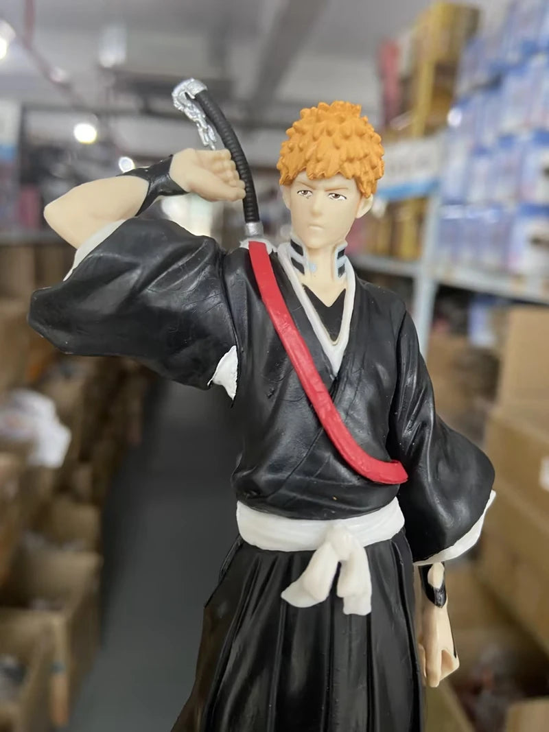 18.5cm Bleach Anime Hitsugaya Toushirou Zaraki Kenpachi Kurosaki Ichigo Action Figure Collectible Model Toys Japanese
