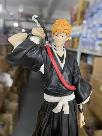 18.5cm Bleach Anime Hitsugaya Toushirou Zaraki Kenpachi Kurosaki Ichigo Action Figure Collectible Model Toys Japanese