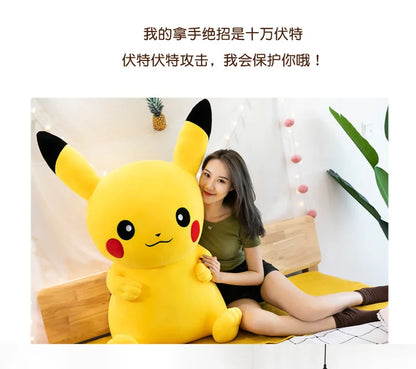Pokemon Pikachu Plush Toys Anime Pokémon Large Plushie Dolls 40/100cm Cute Stuffed Pillow Pikachu Christmas Gifts for Childrens