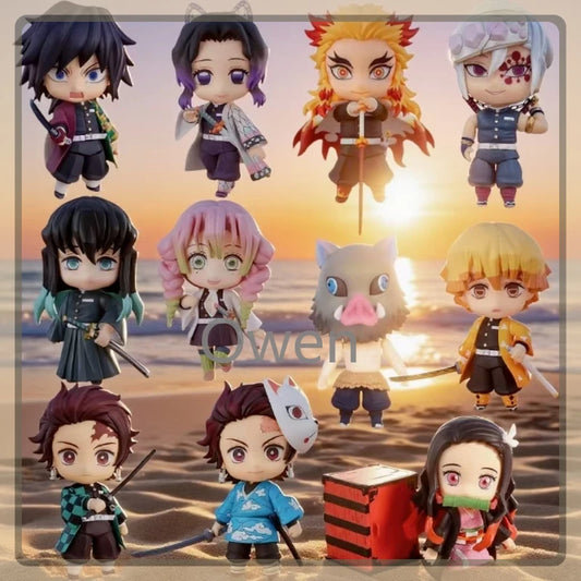 Tomioka Giyuu Anime Demon Slayer:Kimetsu no Yaiba Figurine Tokitou Muichirou Action Figures PVC q-version Collection Model Toys