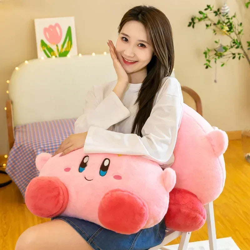 90cm Big Size Star Kirby Kawaii Cartoon Anime Plush Stuffed Doll Room Decorated with Cute Plushies Pillow Children Holiday Gift