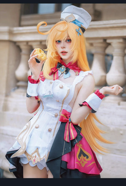 IN STOCK Escoffier Cosplay Costume Game Genshin Impact【XS-3XL】DokiDoki-R Fontaine Escoffier Plus Size Halloween