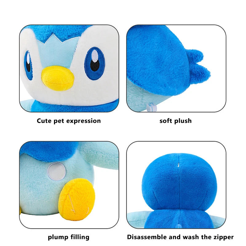 30/80cm Piplup Pokemon Large Plush Toys Anime Doll Cute Giant Pokémon Penguin Cartoon Stuffed Plushie Pillow Gift for Kid Xmas