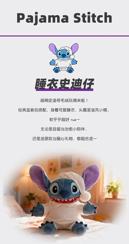 40/50/70cm Super Big Size Pajamas Stitch Disney Anime Plush Stuffed Doll Kawaii Room Decor Lilo & Stitch Plushies Holiday Gift