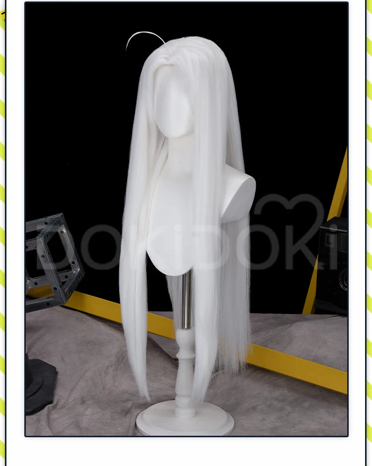 IN STOCK Seiko Ayase Wig Anime Dandadan Cosplay DokiDoki Halloween Grey Hair DAN DA DAN Seiko Glasses Ear Clips Patch Free Cap