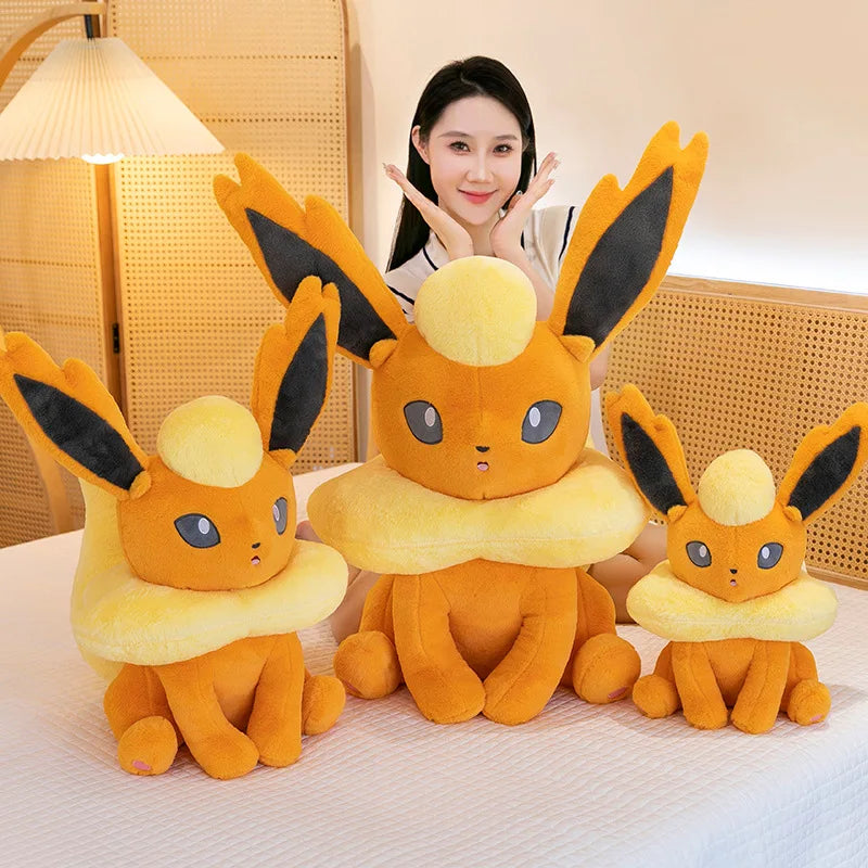 45/80cm Flareon Pokemon Plush Toys Large Anime Doll Cute Pillow Cartoon Giant Pokémon Plushie Stuffed Gift for Kids Christmas