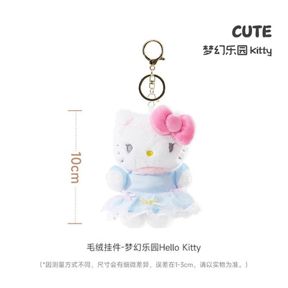 Genuine Sanrio Hello Kitty Cute Girl Keychain Car School bag Pendant Kids Plush Toys Keyring Plushier Birthday Christmas Gift