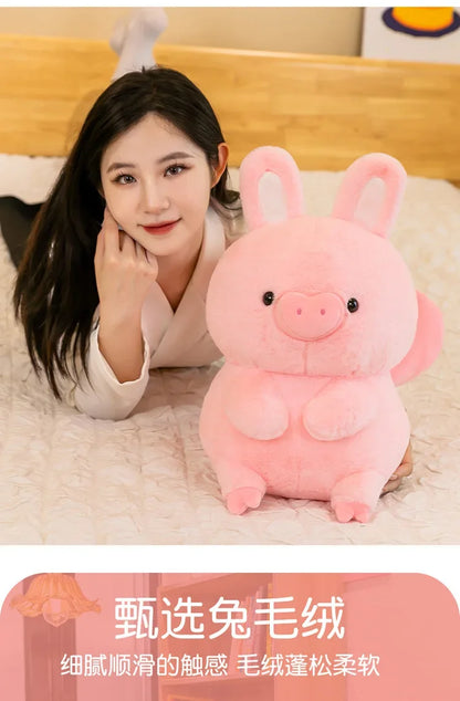 New 55cm Soft Kawaii Love Pink Pig Plush Pillow Stuffed Super Cute Round Pig High Quality Doll Gift for Childre Birthday Gift