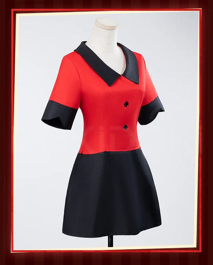 IN STOCK Charlie Vaggie Cosplay Costume Anime【S-3XL】DokiDoki-R Women Red Pajamas Charlie Morningstar Halloween Plus SIze