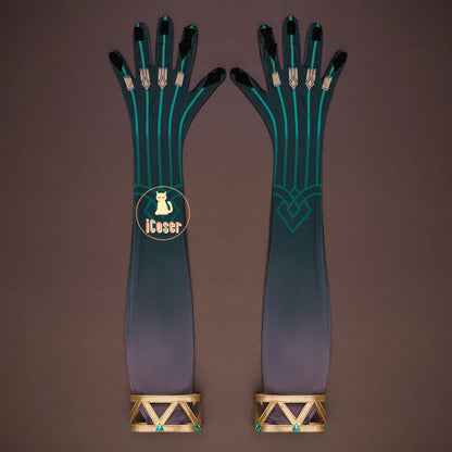 Genshin Impact Nefer Cosplay Costume Wig Dress Uniform Outfit Headwear Carnival Halloween Party for Women Girls Accessory iCoser