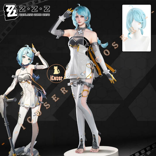 Zenless Zone Zero Seed Cosplay Costume Wig Uniform Headwear Game Outfit Obol Squad Halloween Party for Women Girls Carnival Prop