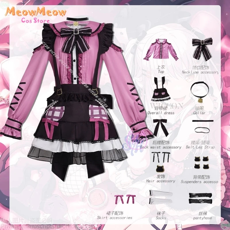 Bangdream Roselia Yukina Minato Costume Polyester Set - suit / M