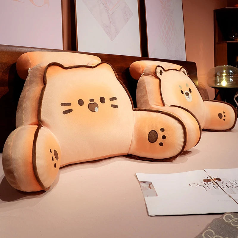 Comfortable Thickened Lumbar Support Cushion With Headrest Cartoon Cookie Anime Back Cushion Chair Bed Office Bedroom Girl