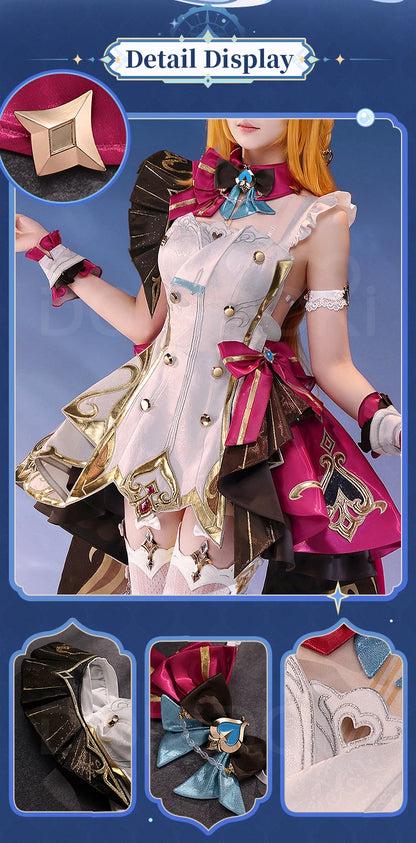 IN STOCK Escoffier Cosplay Costume Game Genshin Impact DokiDoki-SR Women Fontaine Costume Escoffier Cosplay Tail Wig