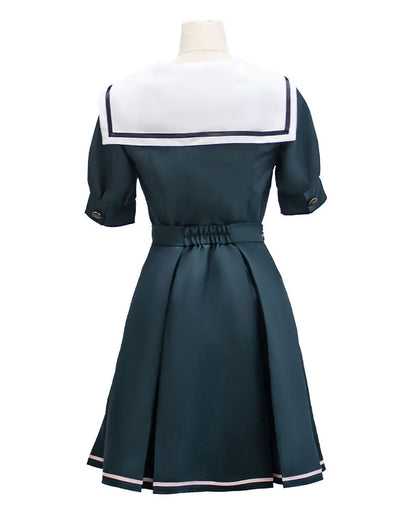 Kaoruko Waguri Cosplay Summer Skirt Dark Blue Dress Anime The Fragrant Flower Blooms with Dignity Halloween Cosplay Costume Girl