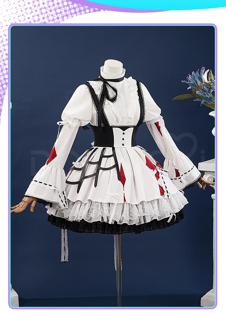 IN STOCK Akiyamaa Mizuki Mikuu Cosplay Costume Game Cosplay【XS-2XL】DokiDoki-R Women White Lolita Dress Mizu5 Cosplay Plus Size