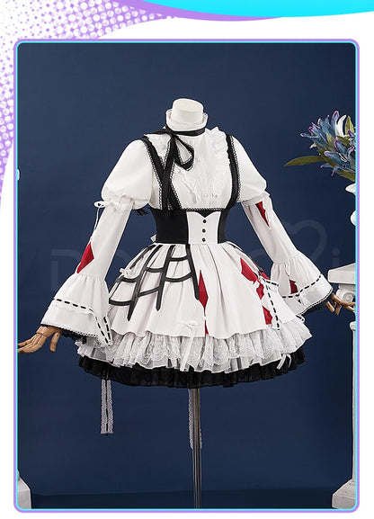IN STOCK Akiyamaa Mizuki Mikuu Cosplay Costume Game Cosplay【XS-2XL】DokiDoki-R Women White Lolita Dress Mizu5 Cosplay Plus Size