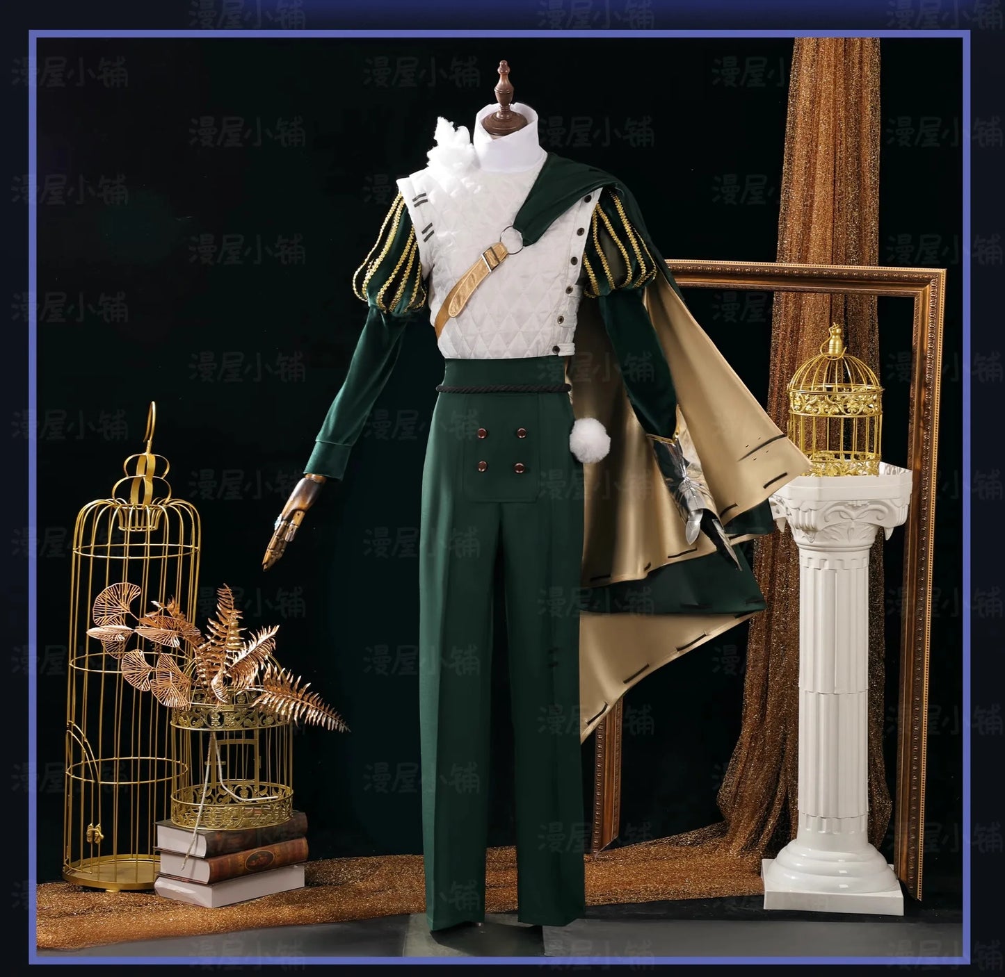 Identity V Knight Cosplay Costume Wig Uniform Richard Sterling Glasses Roy Ramit Halloween Party for Women Men Carnival Cos Prop