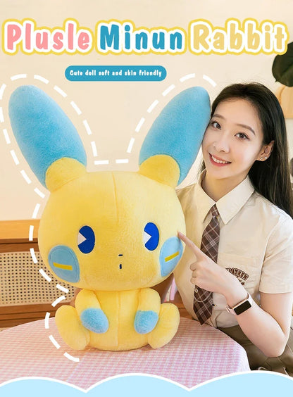 Pokemon Plusle Minun Plush Toys Anime Pokémon Plushie Dolls 30/70cm Cute Stuffed Pillow Pikachu Christmas Gifts for Childrens