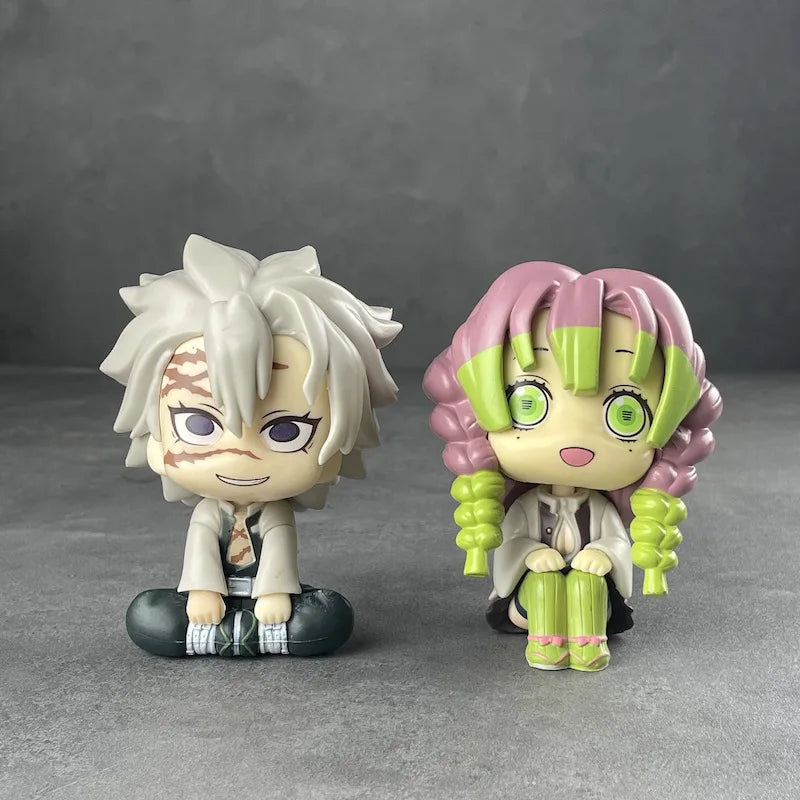 New Demon Slayer Anime Figure Q Version Wind Column Love Column Model Toy Wholesale Ghost Extingishment Blades Honny Souichi