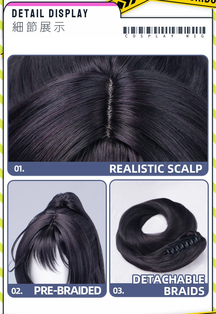 IN STOCK Rodion Ishmael Hong Lu Cosplay Wig Game DokiDoki Women Men 90cm Orange Black Long Hair Ishmael Cosplay Free Wig Cap