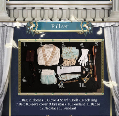 UWOWO Collab Series Game Identity V Seer Eli Clark Cosplay Costume White Suit Fancy Party Outfits