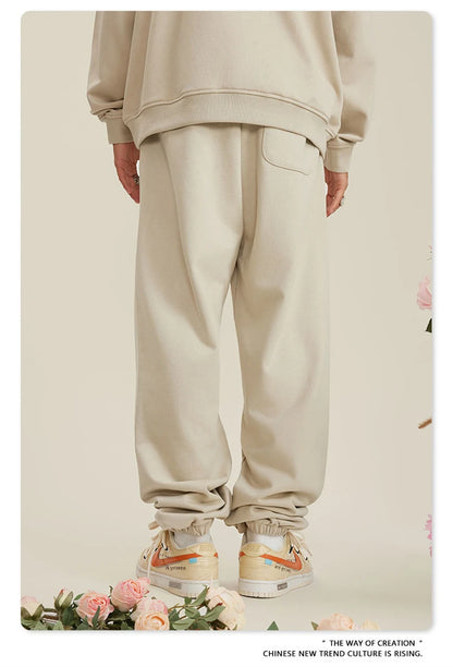 ZODF New Men Heavy Weight 440gsm Solid Sweatpants Unisex Loose Basic Casual Comfortable Sport Pants Joggers Streetwears HY0628