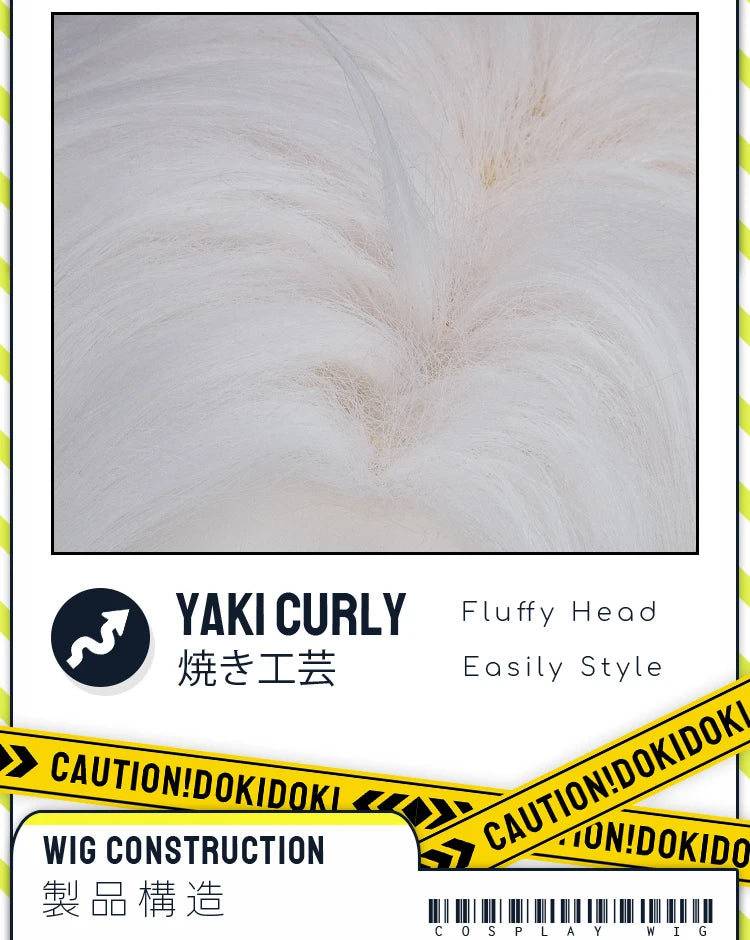 IN STOCK Seiko Ayase Wig Anime Dandadan Cosplay DokiDoki Halloween Grey Hair DAN DA DAN Seiko Glasses Ear Clips Patch Free Cap