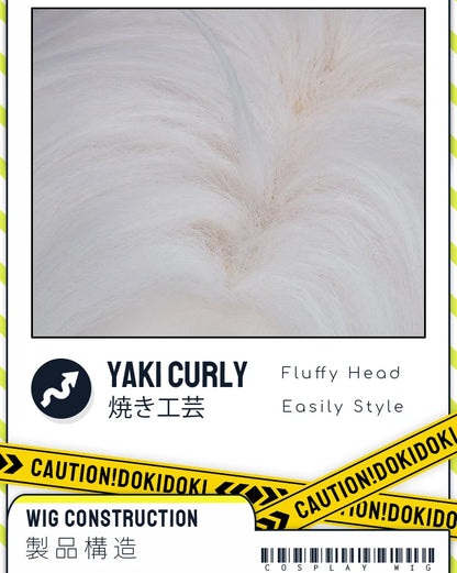 IN STOCK Seiko Ayase Wig Anime Dandadan Cosplay DokiDoki Halloween Grey Hair DAN DA DAN Seiko Glasses Ear Clips Patch Free Cap