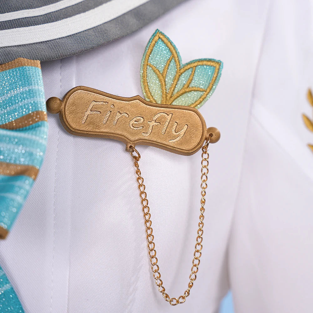 iCoser Honkai Star Rail Firefly Cosplay Costume Spring Missive Uniform Headwear Socks Halloween Party for Women Girls Cos Gifts