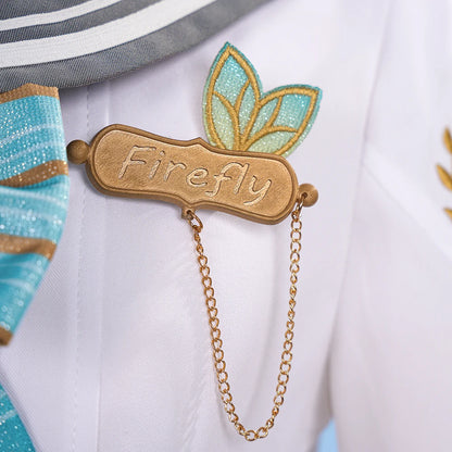 iCoser Honkai Star Rail Firefly Cosplay Costume Spring Missive Uniform Headwear Socks Halloween Party for Women Girls Cos Gifts