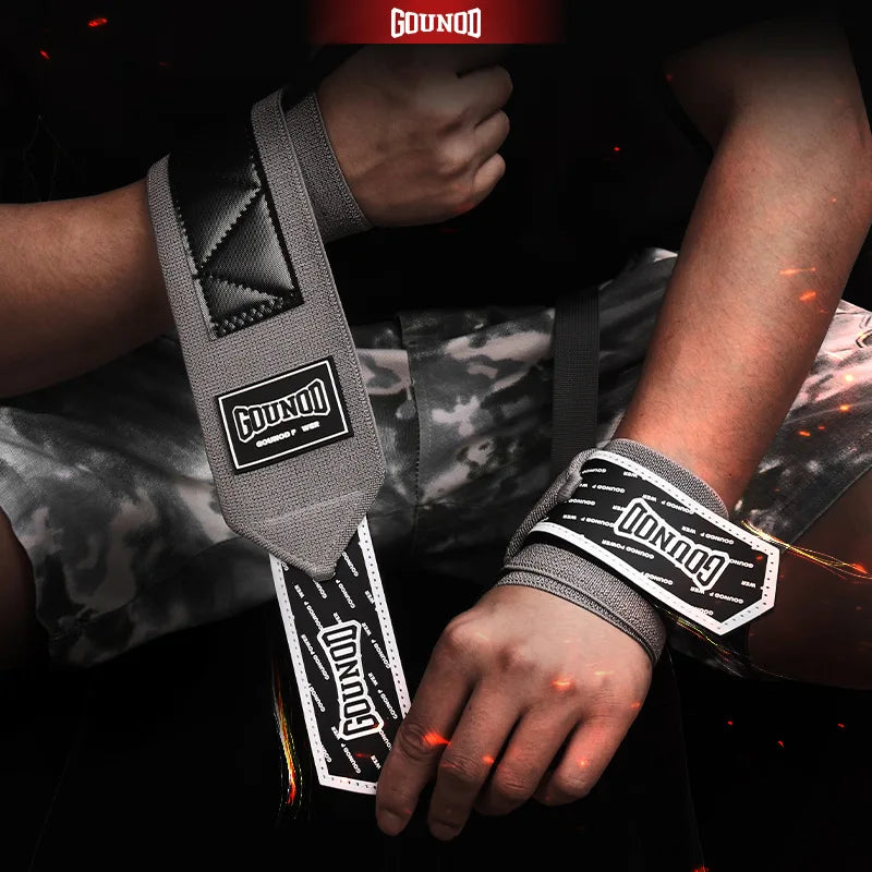 Gounod Sports Winding Wristband for Fitness Weightlifting and Horizontal Bar Training - BLACK