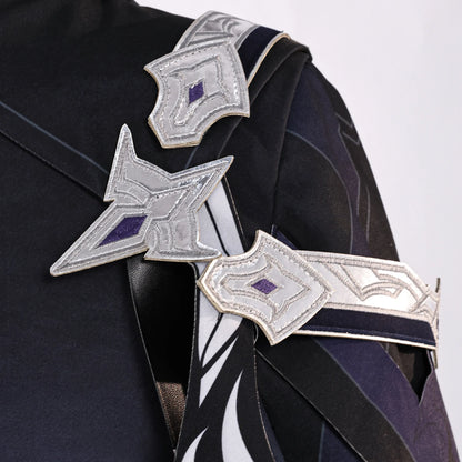 Kyryll Chudomirovich Flins Cosplay Costume Wig Genshin Impact Uniform Cloak Halloween Party for Women Men Role Play Outfit Props