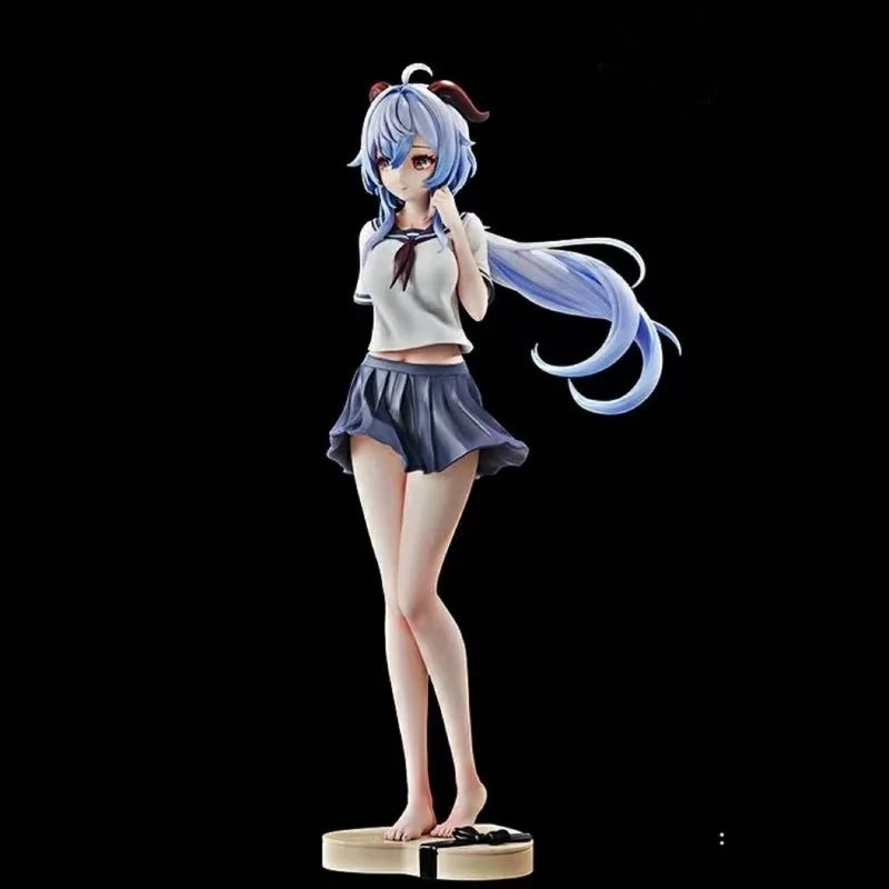 new Genshin Impact Figure Ganyu Figures School Uniform Ganyu Girl Figurine Pvc Statue Model Doll Room Ornament Collection Toys