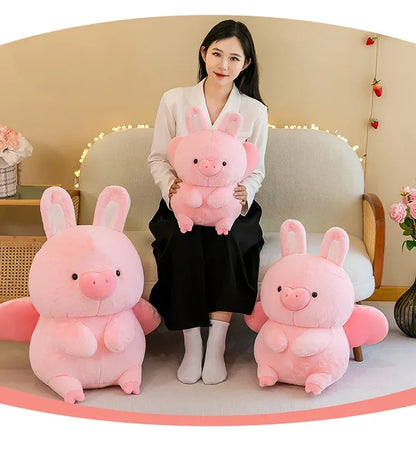 New 55cm Soft Kawaii Love Pink Pig Plush Pillow Stuffed Super Cute Round Pig High Quality Doll Gift for Childre Birthday Gift