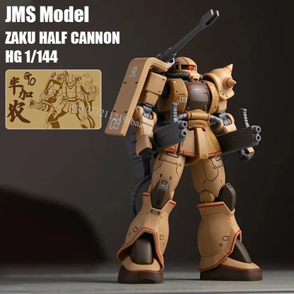 In Stock JMS Model Zaku Half Cannon HG 1/144 MS-06CK Assembly Model Kit Desert Colour Toy Action Figures Robot Mecha Kids Gifts
