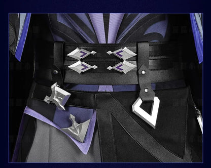 Genshin Impact Kyryll Chudomirovich Flins Cosplay Costume Wig Uniform Cloak Outfit Halloween Party for Women Men Props Carnival