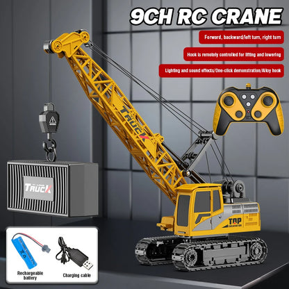 RC Excavator Bulldozer Truck Toy for Boys 2.4G Remote Control Dumper Engineering Vehicle Tractor Crawler Birthday Gift