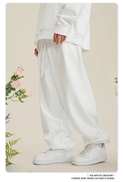 ZODF New Men Heavy Weight 440gsm Solid Sweatpants Unisex Loose Basic Casual Comfortable Sport Pants Joggers Streetwears HY0628