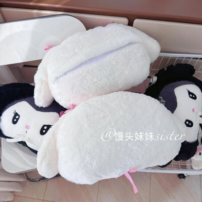 Sanrio Lolita My Melody Headrest Back Cushion Car Seat Belt Cover Stuffed Anime Kuromi Cuddly Pillow Plushies Xmas Gifts Girl