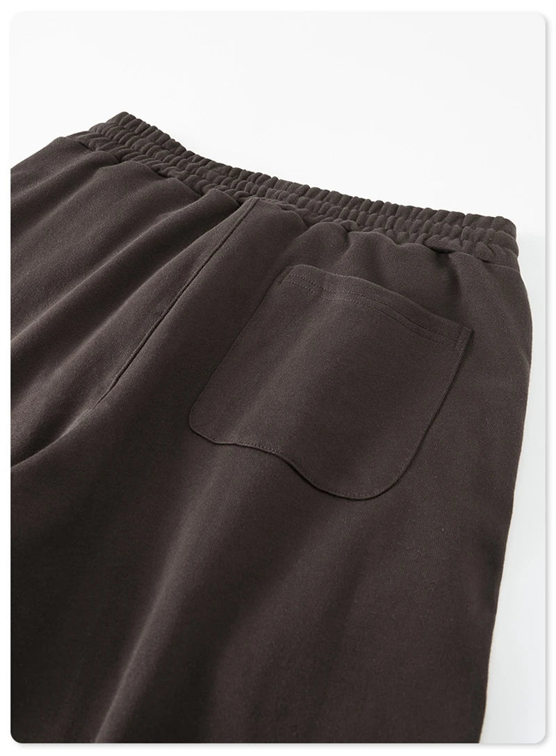 ZODF New 2025 Autumn Men's 445GSM Sweatpants Unisex High Street Soft Knitted Straight Pants Brand Streetwears Tracksuits HY0382