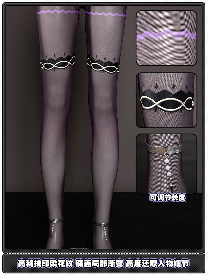 Zenless Zone Zero Vivian Cosplay Costume Wig Dress Uniform Headwear Mockingbird Carnival Halloween Party for Women Girls Props