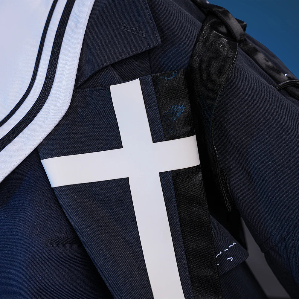 Wuthering Waves Chisa Cosplay Costume Wig Jacket Uniform Headwear Tattoo Sticker Socks Halloween Party for Women Girls Accessory