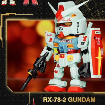 Original Bandai Gundam Blind Box QMSV 5TH Anniversary Special Toy Mystery Box RX-78-2 ZAKU FREEDOM XXXG-00W0 Action Figure Gift