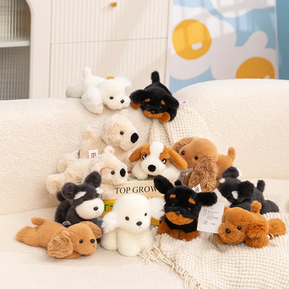 20cm Kawaii Furry Friend Stuffed Animal Dog Soft Toy Lying Puppy Panda Monkey Plushies Cute Wrist Support Plush Doll