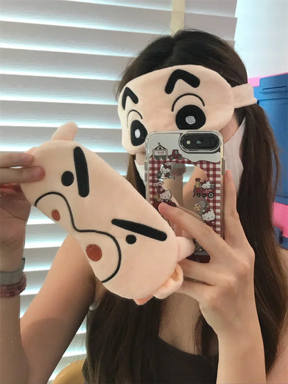 Crayon Shin Chan Eye Mask Plush Sleeping Eye Patch Cute Buriburizaemon Shiro Shading Sleep Eyepatch Girl Kids Eyeshade